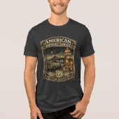 Amerikaanse Midnight Garage Route 66 T-shirt (Voorkant)