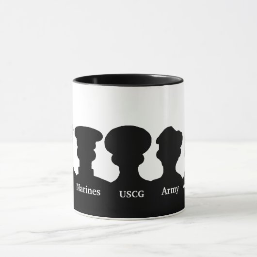 Amerikaanse militaire afdelingen Silhouettes Mok (Midden)