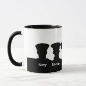 Amerikaanse militaire afdelingen Silhouettes Mok (Links)