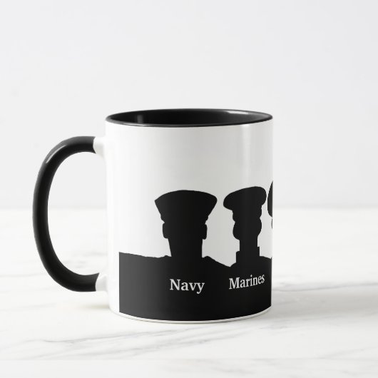 Amerikaanse militaire afdelingen Silhouettes Mok (Links)