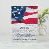 Amerikaanse militaire begrafenis van de Veteraan v Bedankkaart (Staand voorkant)