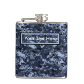 Amerikaanse militaire blauwe camouflage 6 oz fles heupfles (Voorkant)