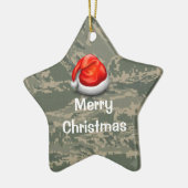 Amerikaanse militaire Camo Star Merry-kerstversier Keramisch Ornament (Links)