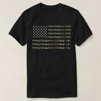 Amerikaanse militaire camo vlag t-shirt