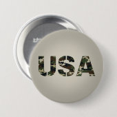 Amerikaanse militaire camouflage  ronde button 7,6 cm (Voorkant /achterkant)