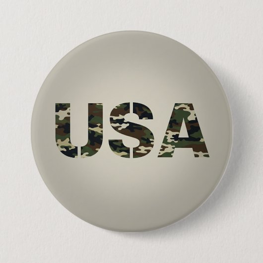 Amerikaanse militaire camouflage  ronde button 7,6 cm (Voorkant)