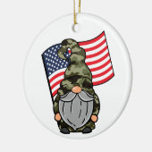 Amerikaanse militaire gnoom keramisch ornament (Links)