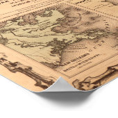 Amerikaanse militaire kaart uit de burgeroorlog 18 poster (Hoek)