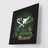 Amerikaanse militaire luchtmacht en aardradarklok vierkante klok (Hoek)