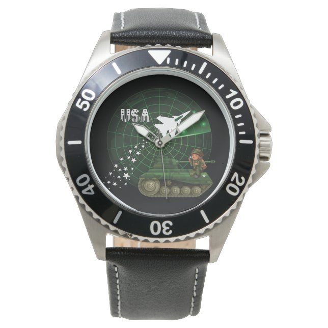 Amerikaanse militaire luchtmacht en leger polshorl horloge (Voorkant)