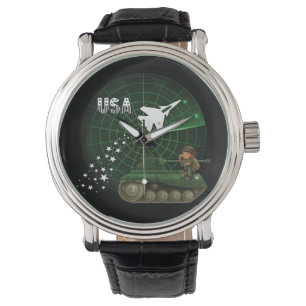 Amerikaanse militaire luchtmacht en legerpolshorts horloge