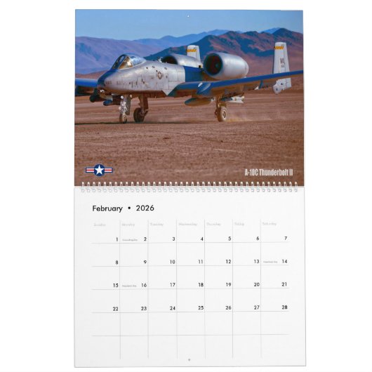 AMERIKAANSE MILITAIRE LUCHTVAARTKALENDER KALENDER (Feb 2026)