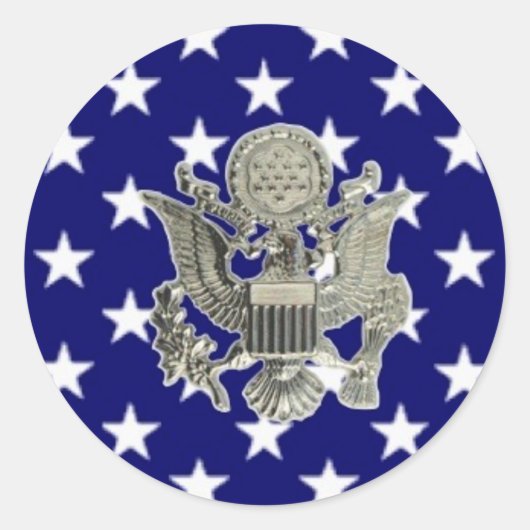 Amerikaanse militaire onderscheidingstekens ronde sticker (Voorkant)