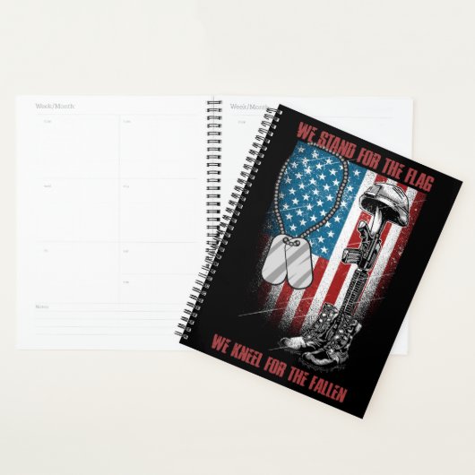 Amerikaanse militaire patriotcitaat planner (Display)