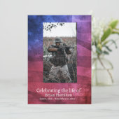 Amerikaanse militaire veteraan Funeral Prayer Kaar Kaart (Staand voorkant)