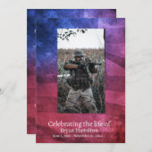 Amerikaanse militaire veteraan Funeral Prayer Kaar Kaart (Voorkant / Achterkant)