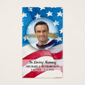 Amerikaanse militaire veteraan van de vlag Funeral Visitekaartje (Voorkant)