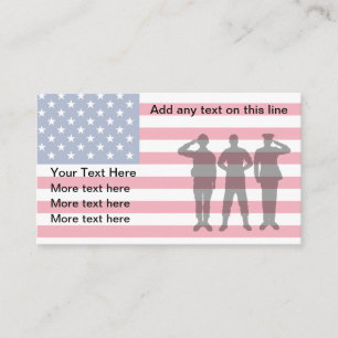 Amerikaanse militaire veteranen thema visitekaartje