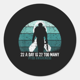 Amerikaanse militaire veteranen zelfmoordbewustzij ronde sticker