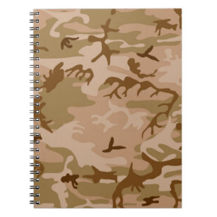 Amerikaanse militaire woestijnzand en camouflage notitieboek