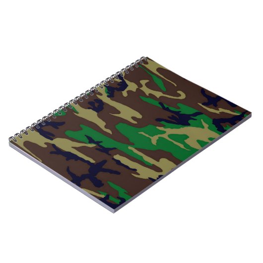 Amerikaanse militaire Woodland Camouflage Spiral N Notitieboek (Linkerzijde)