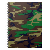 Amerikaanse militaire Woodland Camouflage Spiral N Notitieboek (Voorkant)