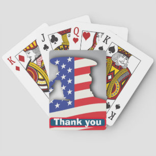 Amerikaanse militairen bedanken jullie veteranen, pokerkaarten