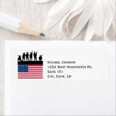 Amerikaanse militairen patriottisch Amerikaans vla Etiket (Insitu)