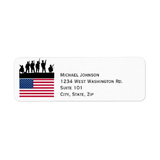Amerikaanse militairen patriottisch Amerikaans vla Etiket