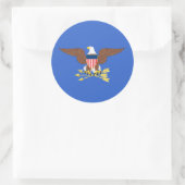 Amerikaanse minister van Defensie Ronde Sticker (Tas)