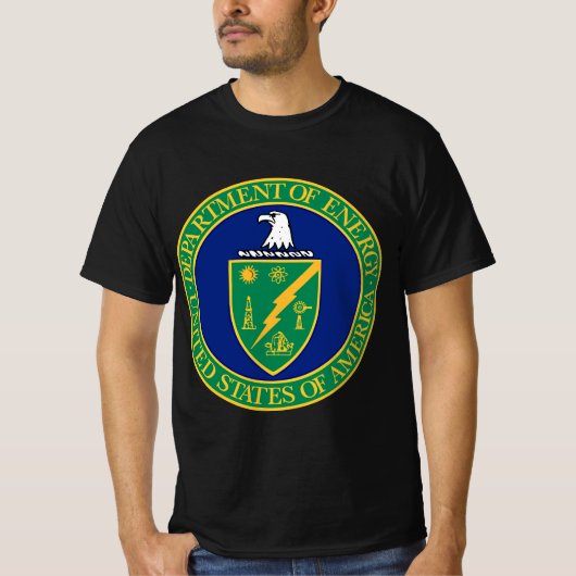 Amerikaanse ministerie van Energie DOE kernwapenre T-shirt (Voorkant)