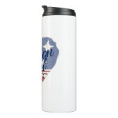 Amerikaanse Mode girl, Amerikaanse hartvlag nyc Thermosbeker (Geroteerd rechts)