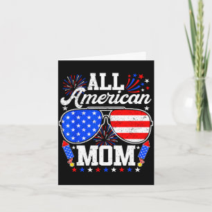 Amerikaanse moeder 4 juli zonnebril familie kaart
