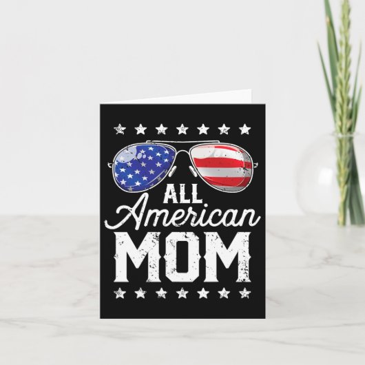 Amerikaanse Moeder 4e Juli Moederdag Sungles Famil Kaart (Voorkant)