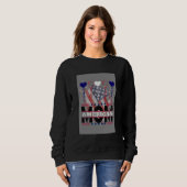 Amerikaanse moeder sweatshirt - Patriottische Vlag (Voorkant volledig)
