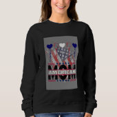 Amerikaanse moeder sweatshirt - Patriottische Vlag (Voorkant)