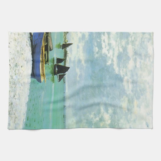 Amerikaanse MoJo Kitchen Towel, Franse kustdorp Theedoek (Horizontaal)