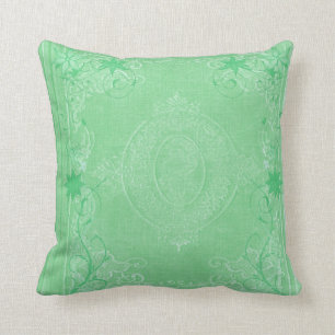 Amerikaanse MoJo Kussens Mint Green Antiek Scroll
