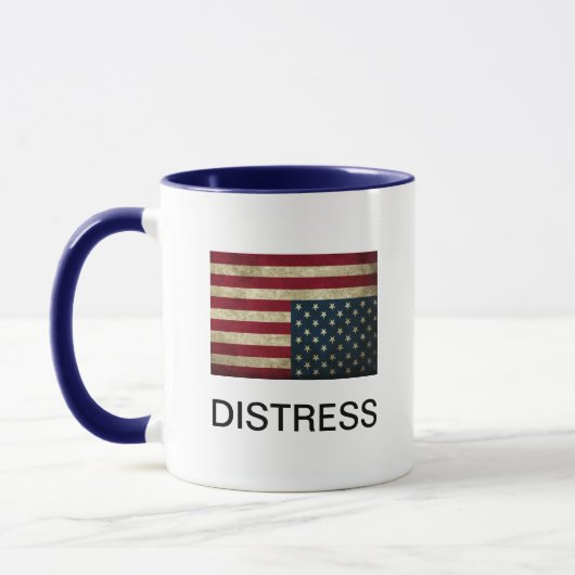 Amerikaanse Mok in Distress Coffee (Links)