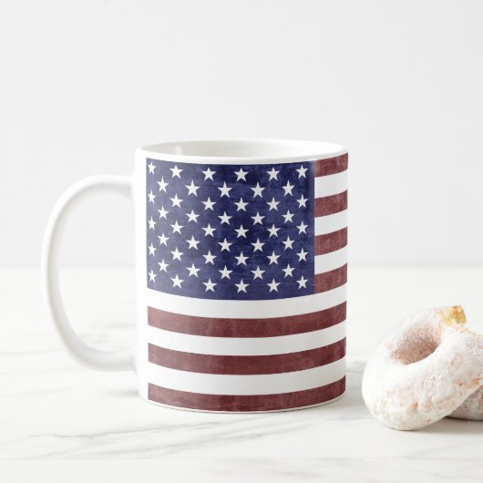 -Amerikaanse Mok met vlagkoffie (Met donut)