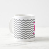 Amerikaanse Mok op het zadelrob - grijs en roze (Voorkant links)