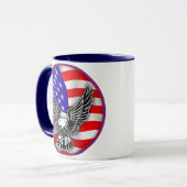 Amerikaanse Mok van de Vlag Eagle (Voorkant links)