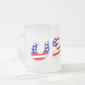 Amerikaanse Mok van gevriesdroogd glas (Voorkant links)