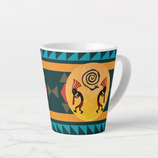 Amerikaanse Mok van tweetonige Kokopelli-koffie (Rechterhoek)