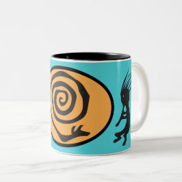 Amerikaanse Mok van tweetonige Kokopelli-koffie