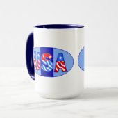 Amerikaanse Mok voor ovale koffie (Voorkant links)