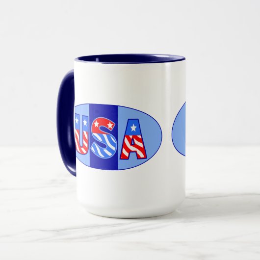 Amerikaanse Mok voor ovale koffie (Voorkant links)