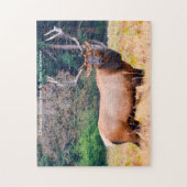 Amerikaanse Moose in Californië. Kerstgroeten Legpuzzel (Verticaal)