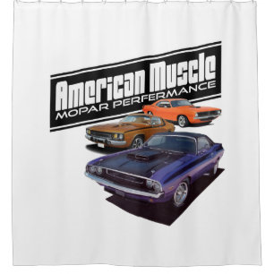 Amerikaanse moparspier douchegordijn