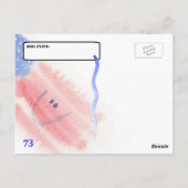 Amerikaanse morse-code en Waterverf-vlaggen QSL-ka Briefkaart (Achterkant)